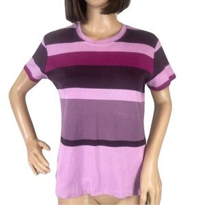 Banana Republic Printed Stripes Knit Tee